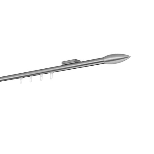 4066866200448 - Ondeco Gardinenstange auf Maß Innenlauf 20mm Patrone 1-lauf Deckenträger 11cm mit Gleiter Farbe Edelstahl-Optik Größe 100cm 4066866200448 - Ondeco Gardinenstange auf Maß Innenlauf 20mm Patrone 1-lauf Deckenträger 11cm mit Gleiter Farbe Edelstahl-Optik Größe 100cm