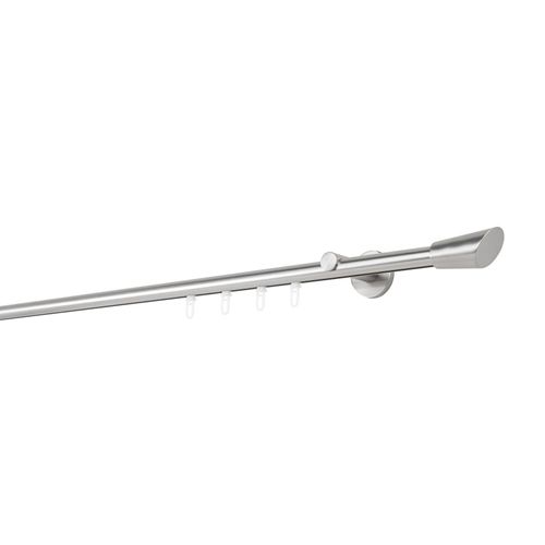 4066866169622 - Ondeco - Gardinenstange auf Maß Innenlauf 20mm Rag 1-lauf Vorhangstange Wandträger 65cm Stilgarnitur Gleiter für Vorhänge - Edelstahl-Optik - 280cm 4066866169622 - Ondeco - Gardinenstange auf Maß Innenlauf 20mm Rag 1-lauf Vorhangstange Wandträger 65cm Stilgarnitur Gleiter für Vorhänge - Edelstahl-Optik - 280cm