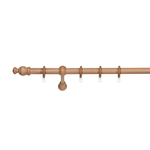 4040255311878 - Ondeco Gardinenstange Holz 28mm 1-lauf Komplettgarnitur Vorhangstange Farbe Buche Größe 160 cm 4040255311878 - Ondeco Gardinenstange Holz 28mm 1-lauf Komplettgarnitur Vorhangstange Farbe Buche Größe 160 cm