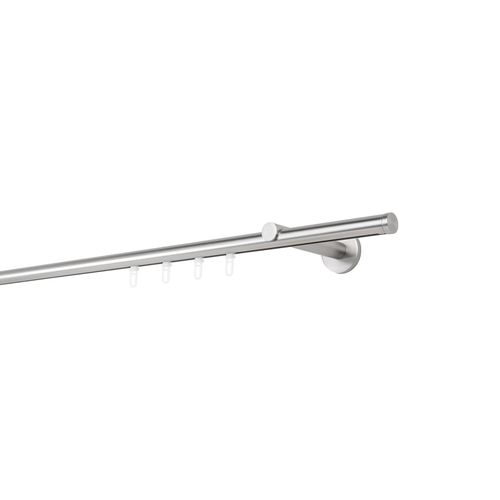 4066866178501 - Ondeco - Gardinenstange auf Maß Innenlauf 20mm Match 1-lauf Vorhangstange Wandträger 12cm Stilgarnitur Gleiter für Vorhänge - Edelstahl-Optik - 170cm 4066866178501 - Ondeco - Gardinenstange auf Maß Innenlauf 20mm Match 1-lauf Vorhangstange Wandträger 12cm Stilgarnitur Gleiter für Vorhänge - Edelstahl-Optik - 170cm
