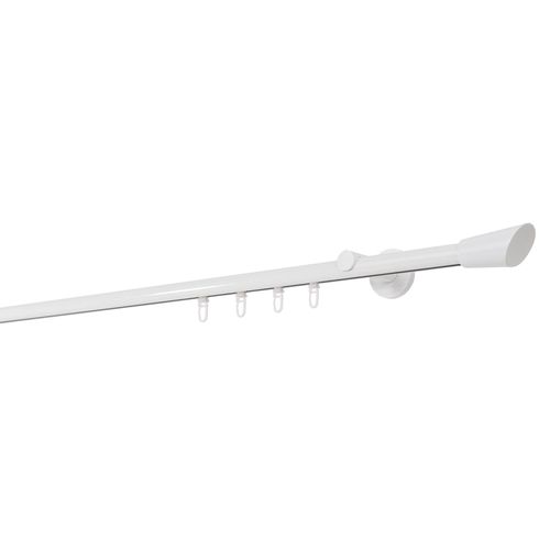 4066866170680 - Ondeco - Gardinenstange auf Maß Innenlauf 20mm Rag 1-lauf Vorhangstange Wandträger 65cm Stilgarnitur Gleiter für Vorhänge - Weiß - 100cm 4066866170680 - Ondeco - Gardinenstange auf Maß Innenlauf 20mm Rag 1-lauf Vorhangstange Wandträger 65cm Stilgarnitur Gleiter für Vorhänge - Weiß - 100cm