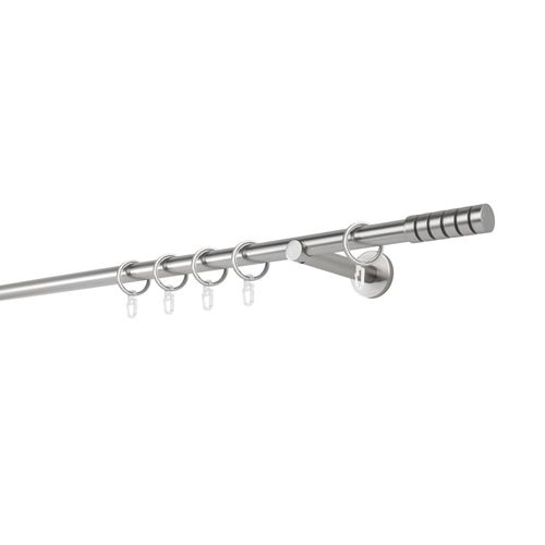 4066866120166 - Gardinenstange MYDECO 20mm Rillcube Wandträger 12 cm Gardinenstangen Gr L 110 cm 1 läufig silberfarben (edelstahlfarben) Gardinenstangen Wandmontage 4066866120166 - Gardinenstange MYDECO 20mm Rillcube Wandträger 12 cm Gardinenstangen Gr L 110 cm 1 läufig silberfarben (edelstahlfarben) Gardinenstangen Wandmontage