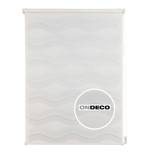 4040255311526 - Ondeco Doppelrollo Wave Klemmfix Seitenzugrollo Blickdicht Klemmfix Farbe Weiß Größe 120x160 cm 4040255311526 - Ondeco Doppelrollo Wave Klemmfix Seitenzugrollo Blickdicht Klemmfix Farbe Weiß Größe 120x160 cm