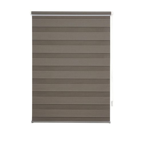 4040255302388 - Ondeco Doppelrollo Just Klemmfix Seitenzugrollo Blickdicht Klemmfix Farbe Braun Größe 80x210 cm