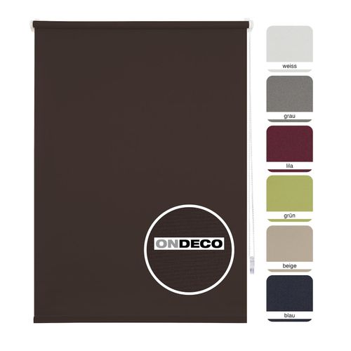 4040255306447 - Ondeco Tageslichtrollo Win ohne Bohren Klemmfix lichtdurchlässig und Blickdicht Farbe Braun Größe 120x160 cm 4040255306447 - Ondeco Tageslichtrollo Win ohne Bohren Klemmfix lichtdurchlässig und Blickdicht Farbe Braun Größe 120x160 cm