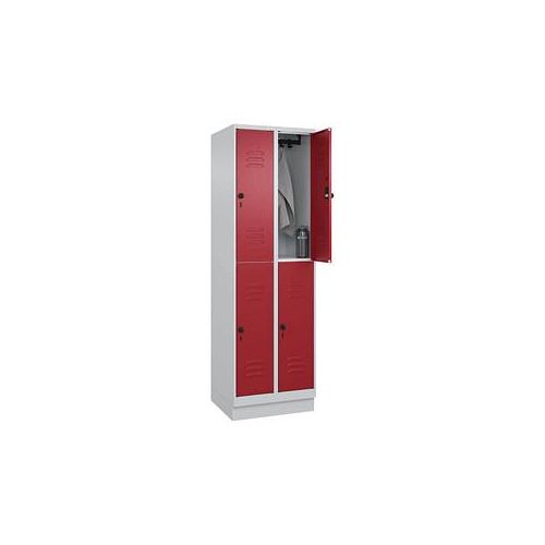 4066681664869 - Spind Classic PLUS lichtgrau rubinrot 080320-20 S10001 4 Schließfächer 600 x 500 x 1950 cm 4066681664869 C+P-Möbel 4066681664869 - Spind Classic PLUS lichtgrau rubinrot 080320-20 S10001 4 Schließfächer 600 x 500 x 1950 cm 4066681664869 C+P-Möbel