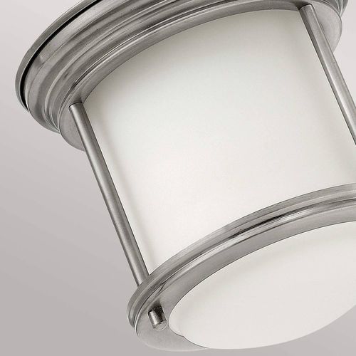 5024005669012 - Elstead - Lighting qn-hadrian-mini-f-an-opal quintiesse Deckenleuchte Hadrian E27 1x40W IP44 Stahl Nickel antik Opalglas satiniert weiß H185cm