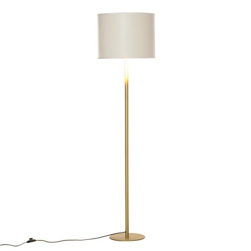 4251774977265 - Stehleuchte mit Kunstleder-Schirm 40 x 160 cm (ØxH) Wohnzimmerlampe Standleuchte Stehlampe Lampe