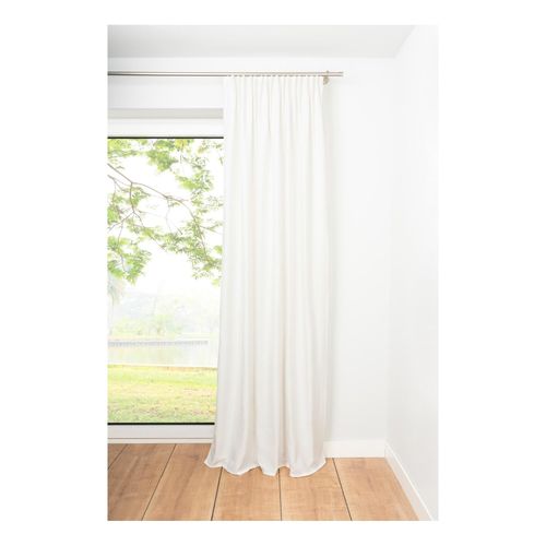 4040255303835 - Ondeco Schlaufenschal Balance Gardinen Blickdicht Vorhang Schlafzimmer 1er Set Farbe Weiß Größe 135x245 cm 4040255303835 - Ondeco Schlaufenschal Balance Gardinen Blickdicht Vorhang Schlafzimmer 1er Set Farbe Weiß Größe 135x245 cm