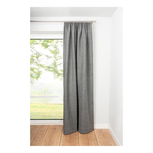 4040255304207 - Ondeco Schlaufenschal Chalet Gardinen Blickdicht Vorhang Wohn-Schlafzimmer 1er Set Farbe Grau Größe 135x300 cm 4040255304207 - Ondeco Schlaufenschal Chalet Gardinen Blickdicht Vorhang Wohn-Schlafzimmer 1er Set Farbe Grau Größe 135x300 cm