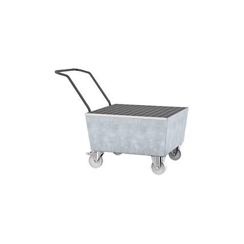 4250101108693 - Auffangwanne ASECOS Stahl fahrbar mit Gitterrost 200 l Auffangvolumen B 815 x T 1020 x H 1135 mm verzinkt 4250101108693 - Auffangwanne ASECOS Stahl fahrbar mit Gitterrost 200 l Auffangvolumen B 815 x T 1020 x H 1135 mm verzinkt