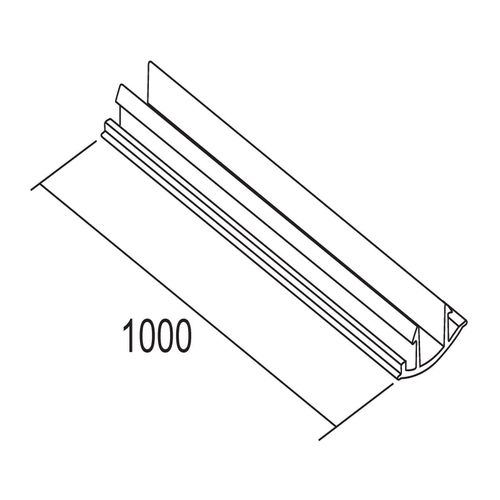 8019162021992 - Schienenabdeckung 1m 3-Phasen schwarz