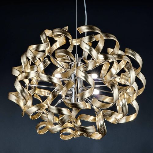 8058983362242 - Metallux Gold - Hängeleuchte mit Blattgold 50 cm