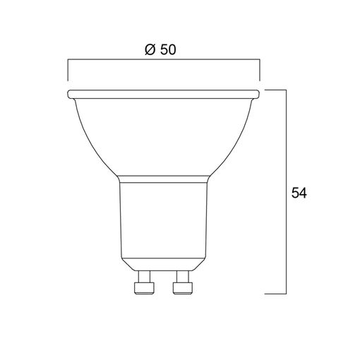 5410288303710 - LED-Reflektor GU10 2W 3000K 360 lm