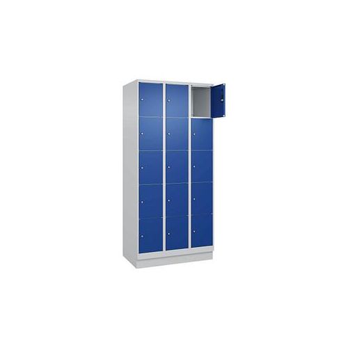 4066681684539 - Schließfachschrank Classic PLUS enzianblau lichtgrau 080020-305 S10003 15 Schließfächer 900 x 500 x 1950 cm 4066681684539 C 4066681684539 - Schließfachschrank Classic PLUS enzianblau lichtgrau 080020-305 S10003 15 Schließfächer 900 x 500 x 1950 cm 4066681684539 C