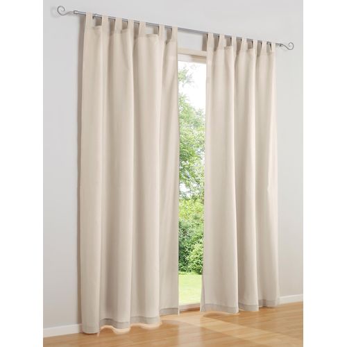 6971346194231 - Vorhang HEINE HOME Gr 3 beige Gardinen 225cm Schlaufenaufhängung Ösen 140cm Polyester B140cm H225cm