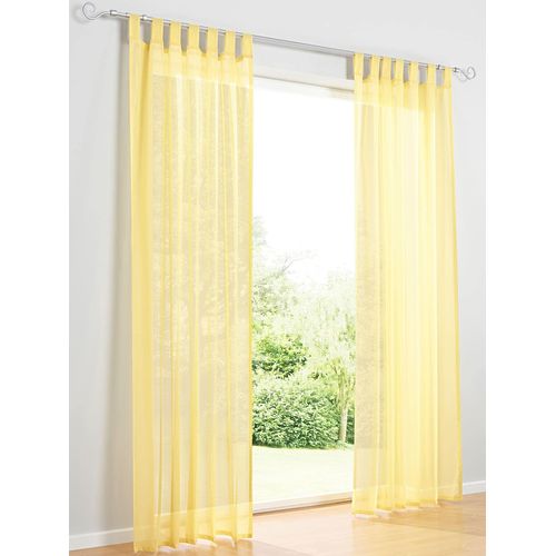 6930325685290 - Gardine HEINE HOME Gardinen Gr 245 cm Schlaufen 140 cm gelb Halbtransparente Gardinen 6930325685290 - Gardine HEINE HOME Gardinen Gr 245 cm Schlaufen 140 cm gelb Halbtransparente Gardinen