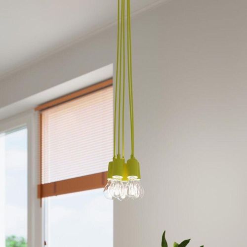 4066989029285 - Famlights - Pendelleuchte Dani in Gelb E27 3-flammig - yellow