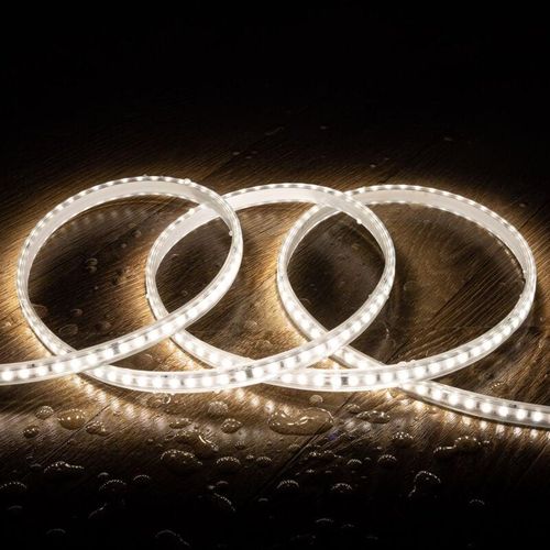 8445044128976 - LED-Streifen 220V SMD2835 60LEDs m Kaltweiss IP65 Breite 12mm Schnitt alle 100cm Kaltweiß 6000K1 m