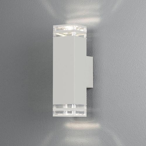 7318304082503 - Konstsmide Lighting - Konstsmide Pollux Outdoor Modern Up Down 4 Line Wandleuchte Weiß 2x GU10 IP44