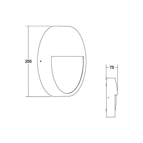 4251433971832 - BRUMBERG Eye LED-Außenwandleuchte halb weiß