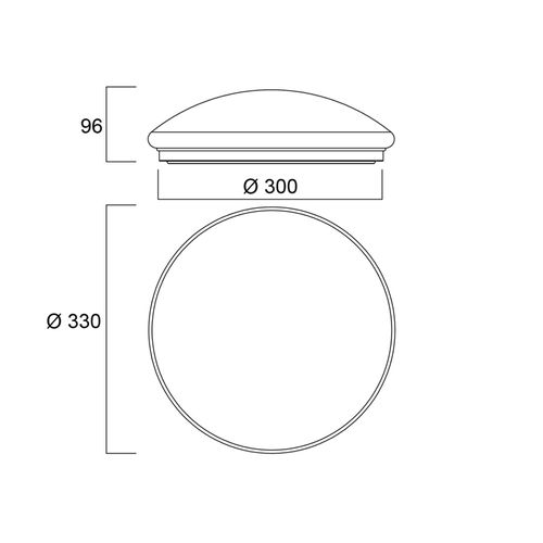 5410288434339 - Start Surface LED-Deckenlampe dimm Ø 33cm