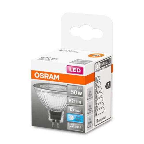 4058075433786 - MR16 led Reflektorlampe mit GU53 Sockel Kaltweiss (4000K) Glas Spot 65W Ersatz für 50W-Reflektorlampe led star MR16 12 v - Transparent - Osram