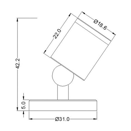 4042943164735 - Deko Light Herculis magnetic 688025 Spiegelleuchte 1 W EEK G (A - G) Warmweiß Schwarz