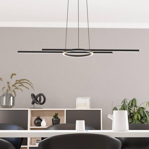 9008606240593 - 900398 Hängeleuchte zillerio-z Alu Stahl schwarz Kunststoff weiss led 2X8W3X27W 2700-6500K L116cm B30cm H110cm dimmbar mit Connect-Z Funktion