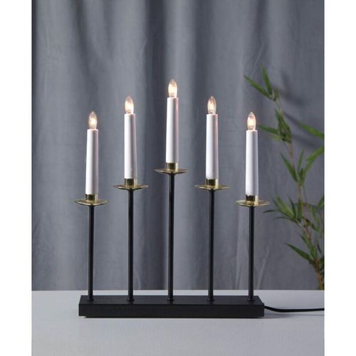7391482025166 - Star Trading - Fensterleuchter Greta 5-flammig schwarz messin