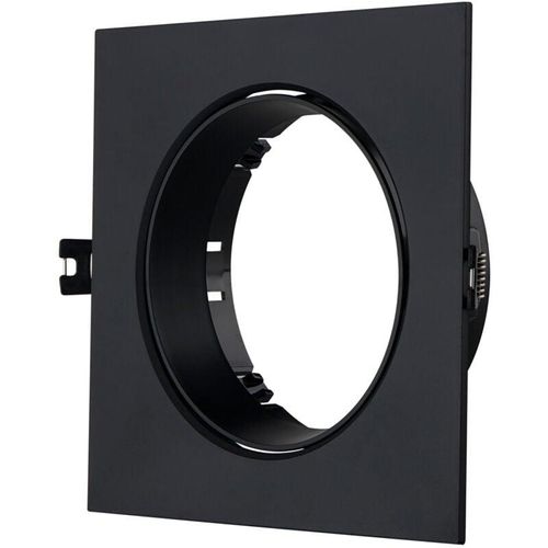 8445044125647 - Efectoled - Downlight-Ring Einbau Eckig Schwenkbar für GU10 AR111 LED-Glühbirne Schnitt Ø135 mm Schwarz