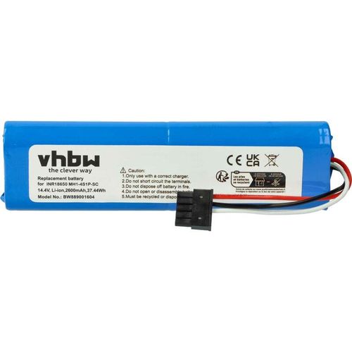 4068201312052 - Vhbw - Akku kompatibel mit Viomi V2 Pro V3 Staubsauger (2600 mAh 144 v Li-Ion)