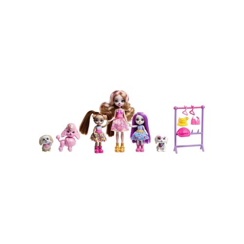 0194735149995 - HNV26 - Enchantimals - Glam Party - Puppen Spielset Dwyla Dog und Hundefamilie