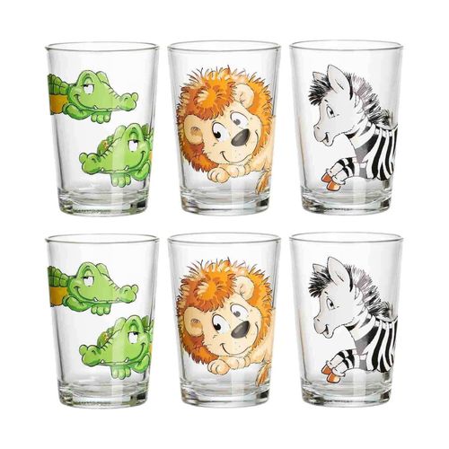 4260762061312 - Kindergläser Dschungeltiere 205 ml 6er Set 4260762061312 - Kindergläser Dschungeltiere 205 ml 6er Set
