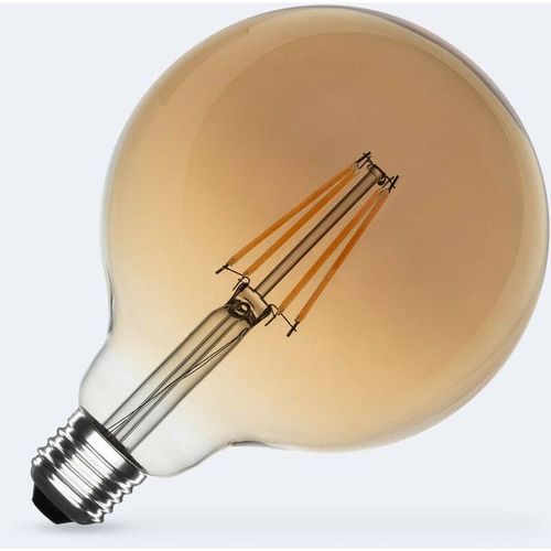 8445044144457 - Efectoled - LED-Glühbirne Filament E27 8W 750 lm G125 Gold 2700K Warmweiß No Flicker