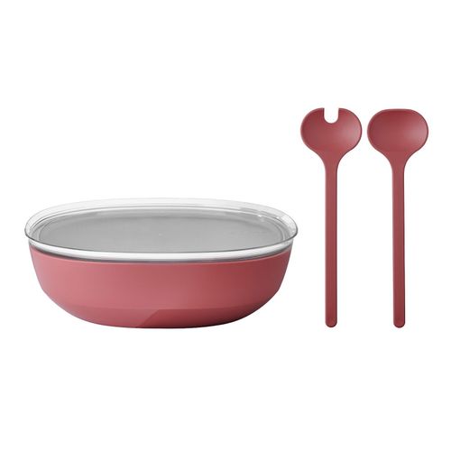 4262418978494 - Servierschale mit Deckel & Salatbesteck Silueta 4000 ml