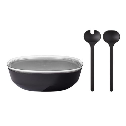 4262418978470 - Servierschale mit Deckel & Salatbesteck Silueta 4000 ml 4262418978470 - Servierschale mit Deckel & Salatbesteck Silueta 4000 ml
