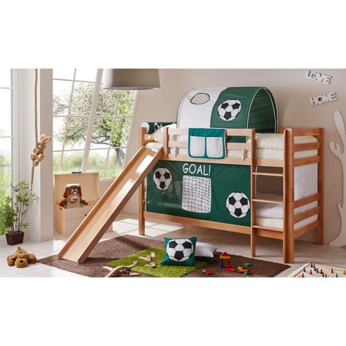 4251105902799 - Ticaa Etagenbett mit Rutsche Lupo Buche massiv Natur Goal