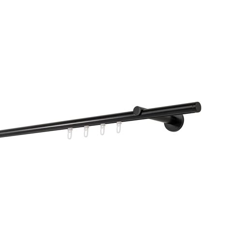 4066866178839 - Ondeco - Gardinenstange auf Maß Innenlauf 20mm Match 1-lauf Vorhangstange Wandträger 12cm Stilgarnitur Gleiter für Vorhänge - Schwarz - 190cm 4066866178839 - Ondeco - Gardinenstange auf Maß Innenlauf 20mm Match 1-lauf Vorhangstange Wandträger 12cm Stilgarnitur Gleiter für Vorhänge - Schwarz - 190cm
