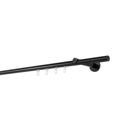 4066866178853 - Ondeco - Gardinenstange auf Maß Innenlauf 20mm Match 1-lauf Vorhangstange Wandträger 12cm Stilgarnitur Gleiter für Vorhänge - Schwarz - 210cm 4066866178853 - Ondeco - Gardinenstange auf Maß Innenlauf 20mm Match 1-lauf Vorhangstange Wandträger 12cm Stilgarnitur Gleiter für Vorhänge - Schwarz - 210cm