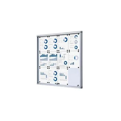 8595578316315 - SHOWDOWN Abschließbarer Schaukasten Magnetisch 94 (B) x 982 (H) cm Silber 12 x DIN A4 8595578316315 - SHOWDOWN Abschließbarer Schaukasten Magnetisch 94 (B) x 982 (H) cm Silber 12 x DIN A4