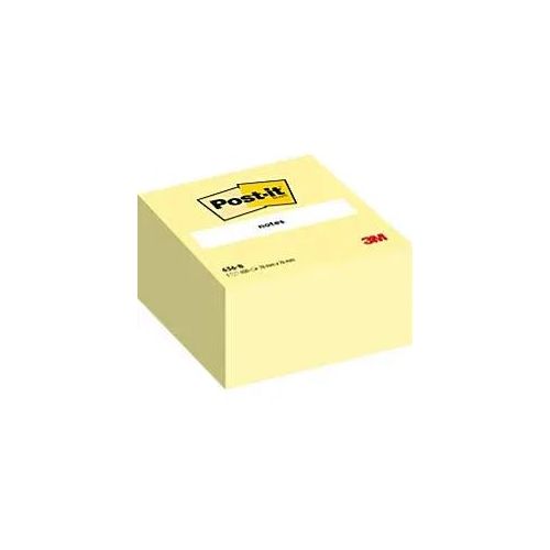 3134375231626 - POST-IT Haftnotizen 653 Würfel 76 x 76 mm selbsthaftend wiederablösbar cellophanfrei verpackt 450 Blatt gelb