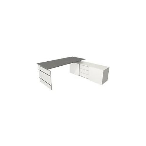 4044917436282 - Form 4 Eckschreibtisch Ecke Wange 3 Schübe 1950 (B) x 1770 (T) x 740 (H) mm 4044917436282 - Form 4 Eckschreibtisch Ecke Wange 3 Schübe 1950 (B) x 1770 (T) x 740 (H) mm