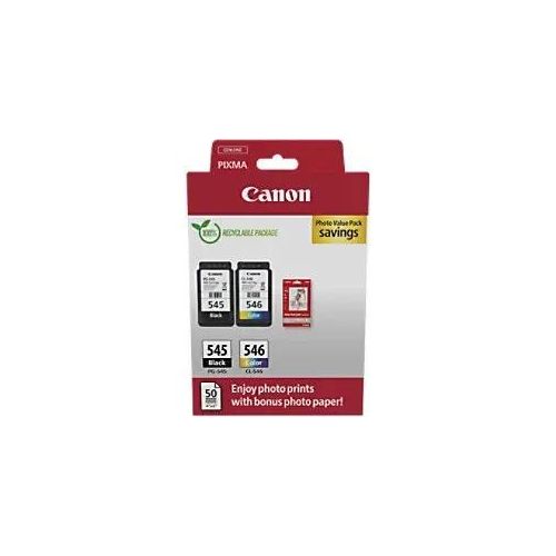 8714574680002 - PG-545   CL-546 Value Pack - 2-pack - black colour (cyan magenta yellow) - original - ink cartridge   paper kit