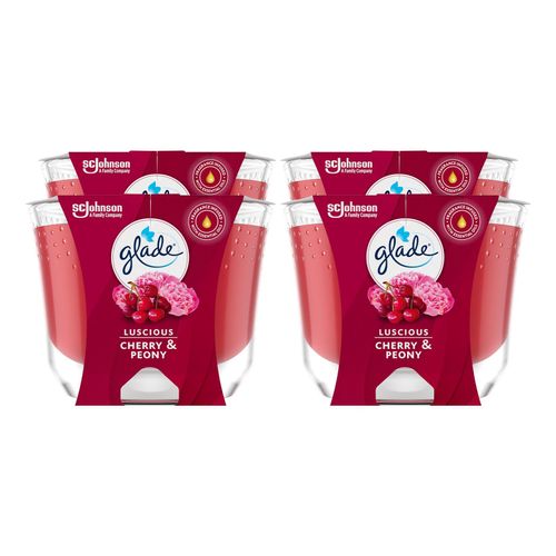 5000204105360 - Glade Duftkerze Cherry & Peony 224 g 4er Pack