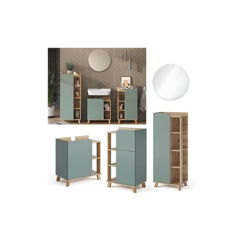 4066731401857 - Livinity Badmöbel-Set Karen Sonoma Mintgrün 4 Teile 4066731401857 - Livinity Badmöbel-Set Karen Sonoma Mintgrün 4 Teile