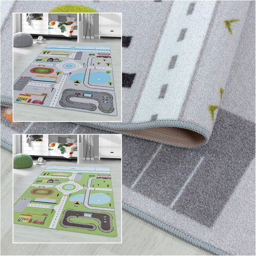 4053659046642 - Kinderteppiche in verschiedene Größen rechteckig 8 mm Kurzflor straßenteppich