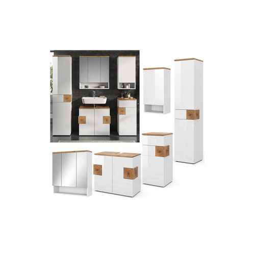4066731243013 - Badmöbel-Set Badezimmer-Möbel Bad-Schrank Eden Weiß Artisan modern Badezimmerschrank Waschbeckenunterschrank Spiegelschrank Hängeschrank Hochschrank Midischrank Schranktür Schrankfach 4066731243013 - Badmöbel-Set Badezimmer-Möbel Bad-Schrank Eden Weiß Artisan modern Badezimmerschrank Waschbeckenunterschrank Spiegelschrank Hängeschrank Hochschrank Midischrank Schranktür Schrankfach