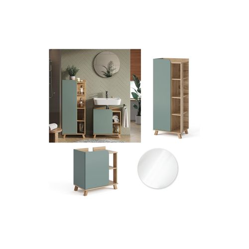 4066731401840 - Livinity Badmöbel-Set Karen Sonoma Mintgrün 3 Teile 4066731401840 - Livinity Badmöbel-Set Karen Sonoma Mintgrün 3 Teile