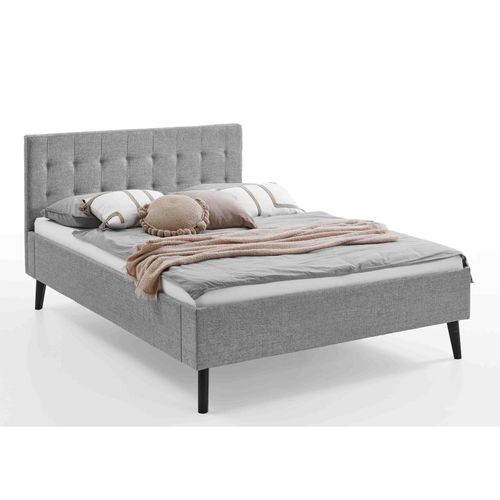 0743194010270 - Polsterbett 140 x 200 Amira Bettgestell mit Kopfteil Grau 0743194010270 - Polsterbett 140 x 200 Amira Bettgestell mit Kopfteil Grau